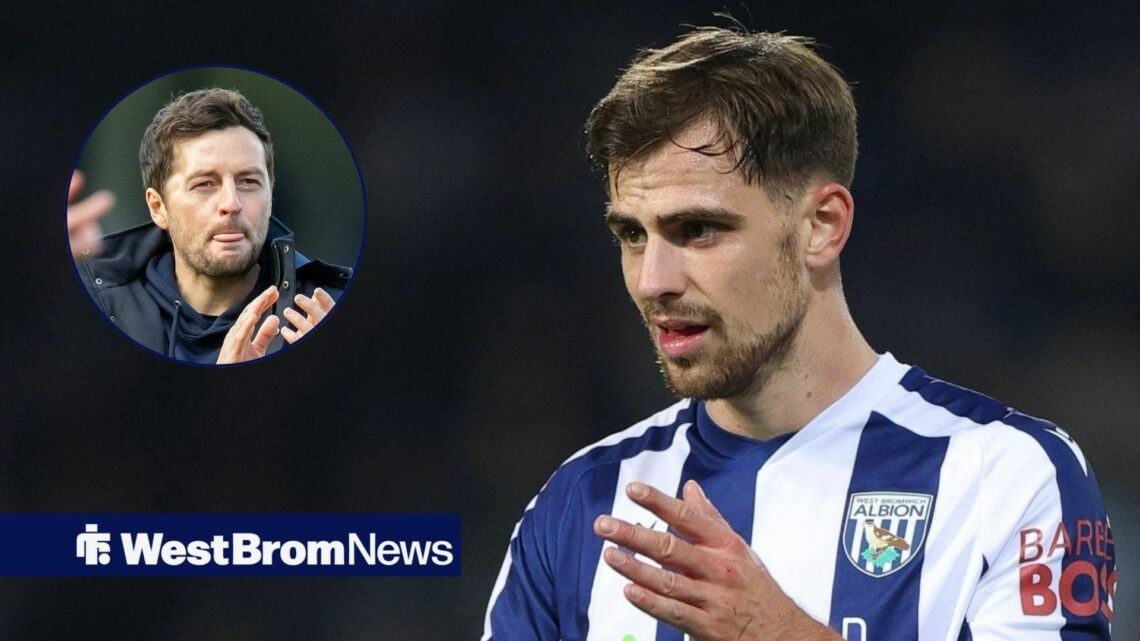 Jayson Molumby alongside a circle inset of Ryan Mason.