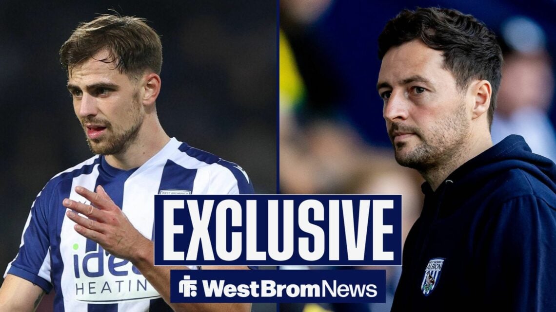 Jayson Molumby and Ryan Mason looking left in 50/50 image split