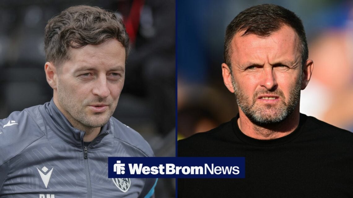 Nathan Jones and Ryan Mason stood alongside each other.