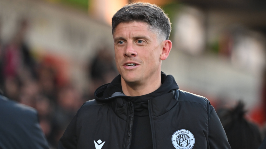 Alex Revell in Stevenage attire