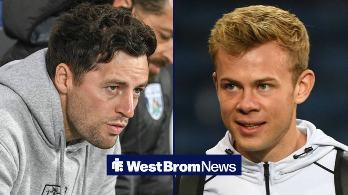 Ryan Mason focused on Aune Heggebo in split image
