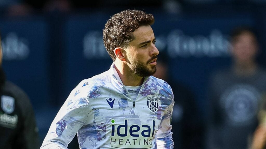 West Brom star Mikey Johnston looking angry