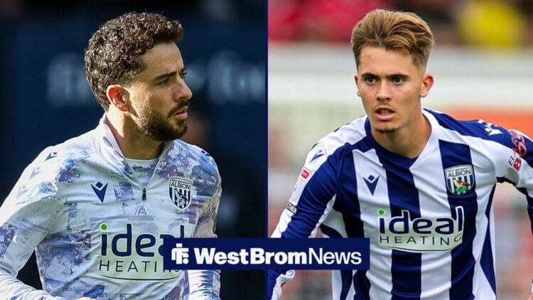 West Brom stars Mikey Johnston and Isaac Price.