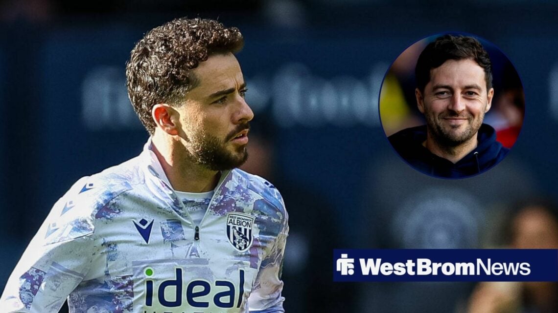 Mikey Johnston in action for West Brom, Ryan Mason in inset.