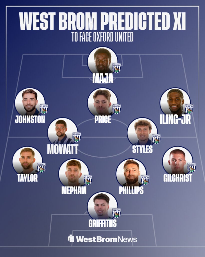 West Brom predicted XI vs Oxford United.