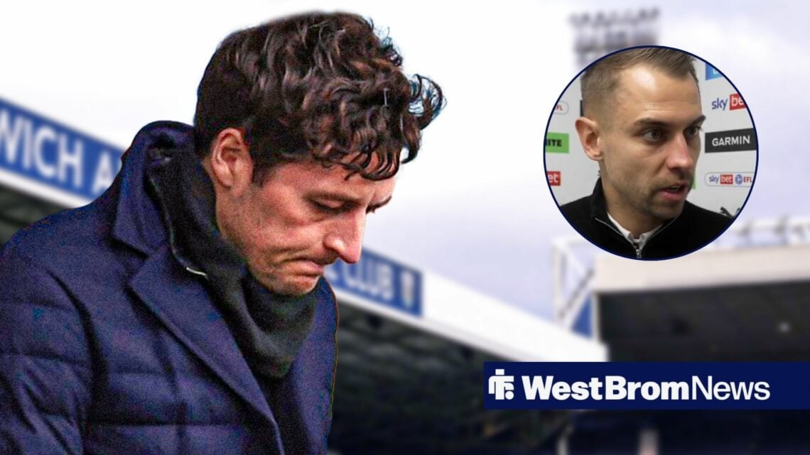 Ryan Mason looking downbeat with Tonda Eckert in circular inset