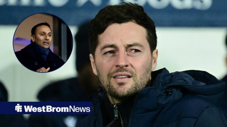 Ryan Mason looking away from Shilen Patel in circle