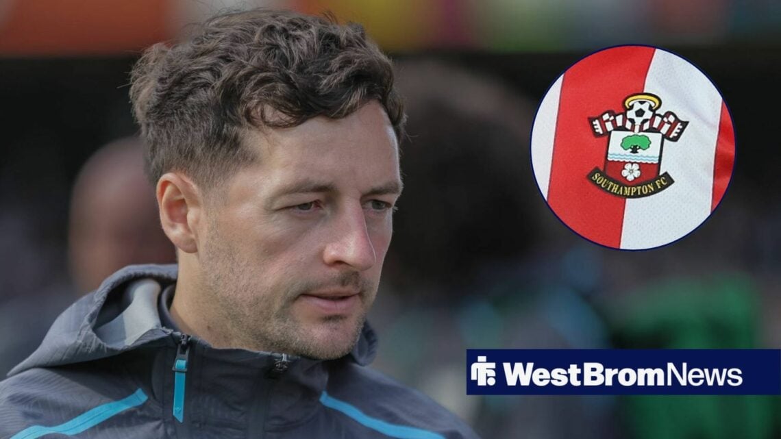 Ryan Mason with Southampton badge in frame