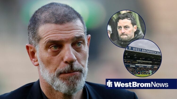 Slaven Bilic looking at a sad Ryan Mason and The Hawthorns.