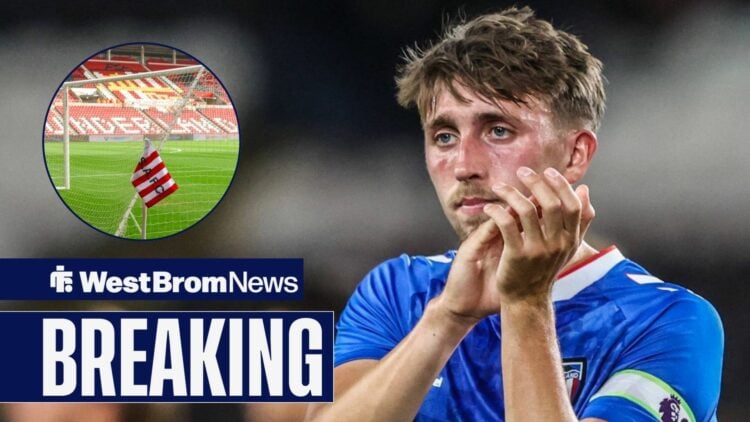 Dan Neil playing for Sunderland clapping looking towards a circle inset of the Stadium of Light