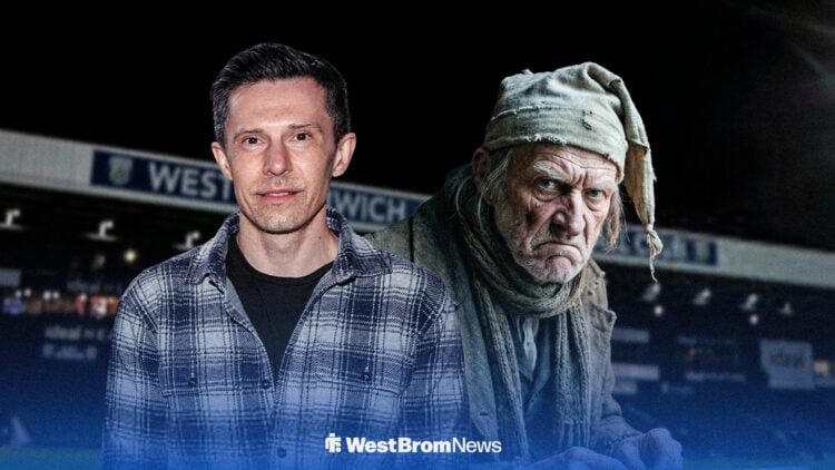 West Brom chief Andrew Nestor and Ebenezer Scrooge.
