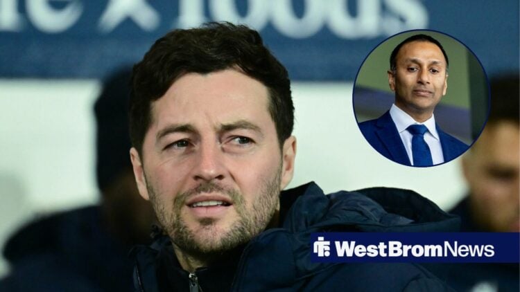 Ryan Mason looks towards a circular frame of Shilen Patel