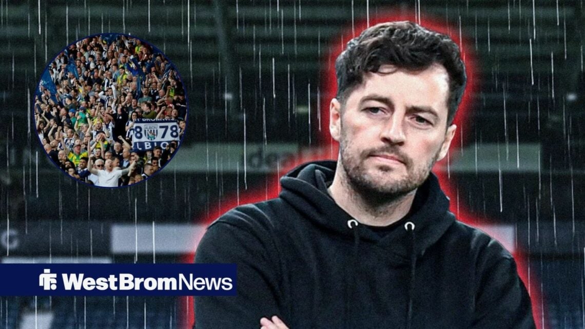 Ryan Mason next to West Brom fans