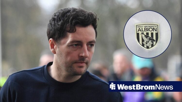 Ryan Mason and West Brom badge in circular inset
