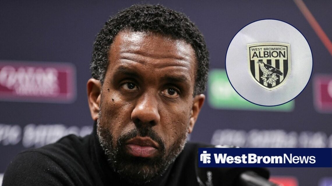 Celtic manager Wilfried Nancy and West Brom badge in circular inset