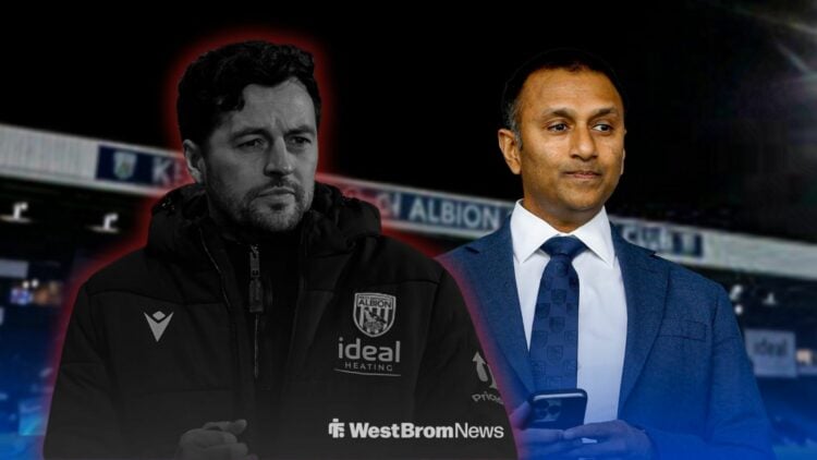 Ryan Mason and Shilen Patel, with The Hawthorns behind them