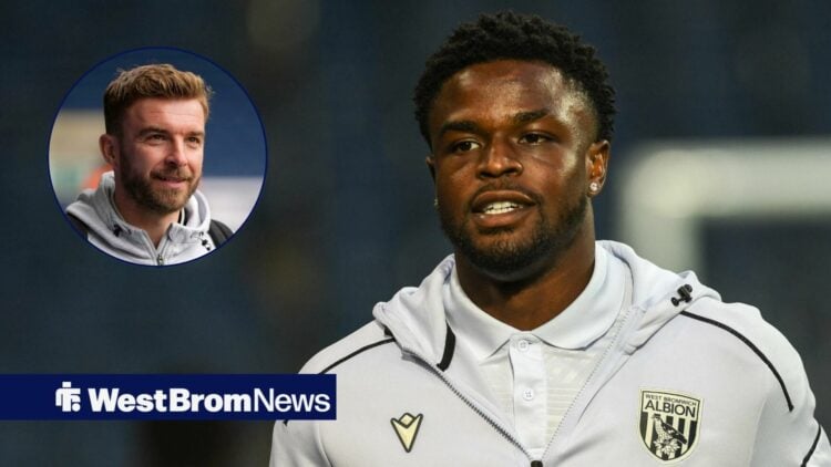 Daryl Dike alongside a circle inset of James Morrison.