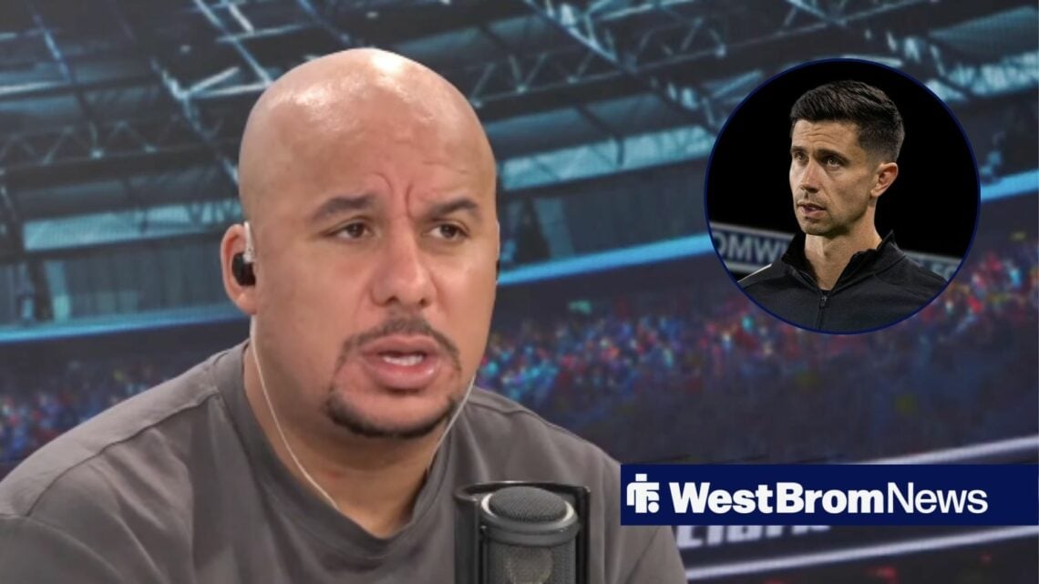 Gabby Agbonlahor alongside a circle inset of Eric Ramsay.