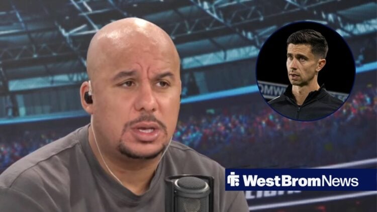 Gabby Agbonlahor alongside a circle inset of Eric Ramsay.