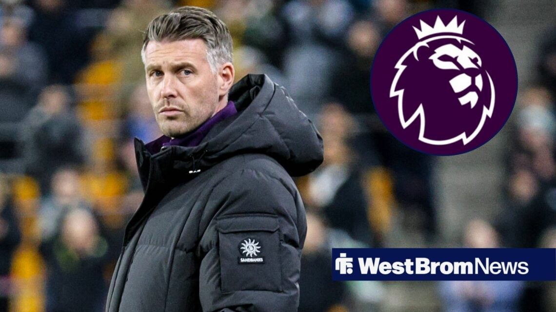 Rob Edwards with Premier League logo in circular inset.