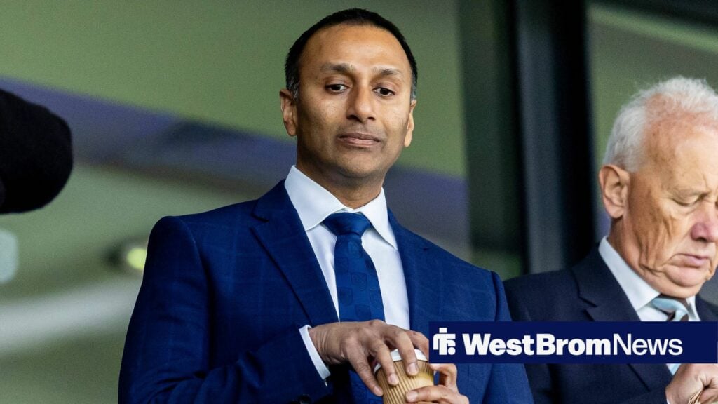 West Brom owner Shilen Patel watching on