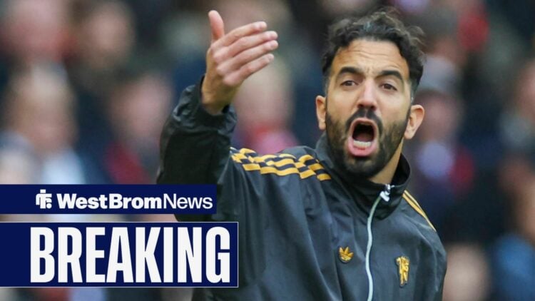 Ruben Amorim shouting at Manchester United