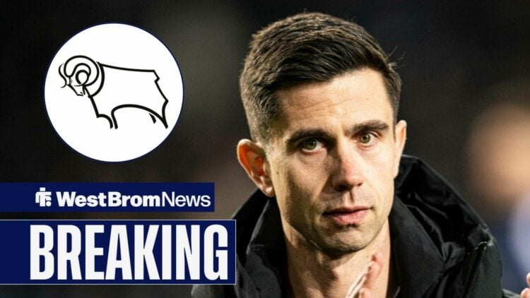 Eric Ramsay with the Derby County badge.