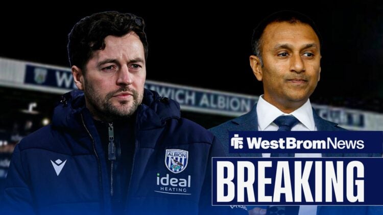 Ryan Mason and Shilen Patel, with The Hawthorns behind them