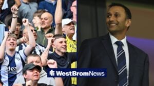 Shilen Patel looking at West Brom fans.