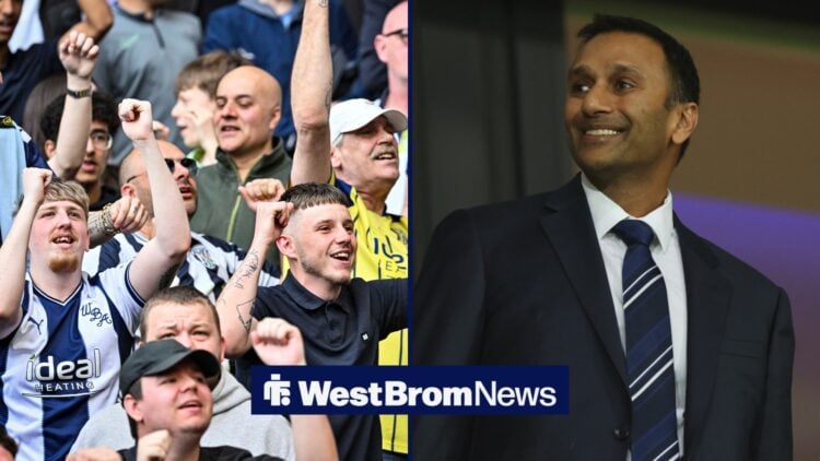Shilen Patel looking at West Brom fans.