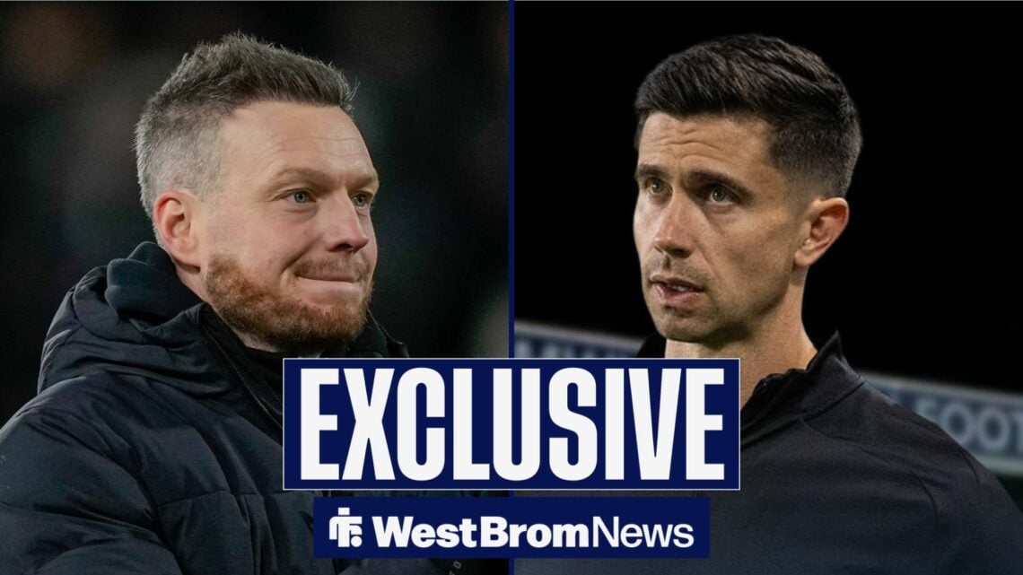 West Brom boss Eric Ramsay and Kim Hellberg.