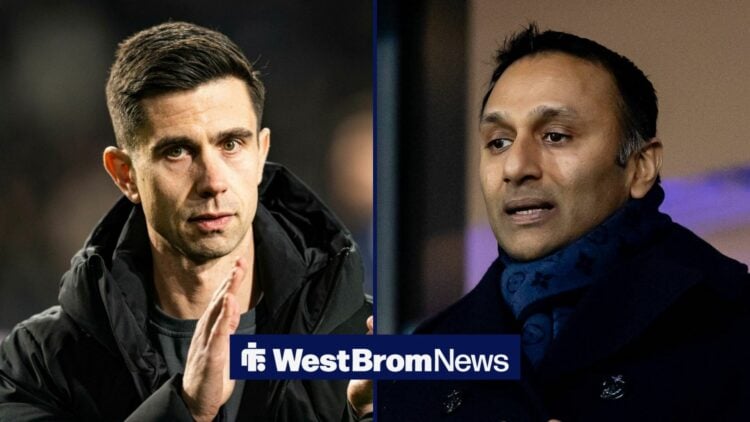 West Brom boss Eric Ramsay and Shilen Patel.