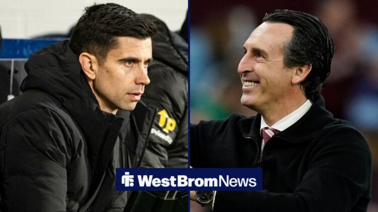West Brom boss Eric Ramsay and Unai Emery.