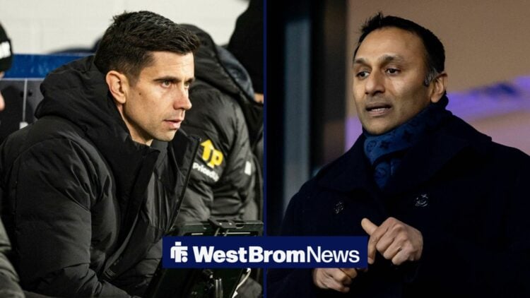 West Brom boss Eric Ramsay and Shilen Patel.