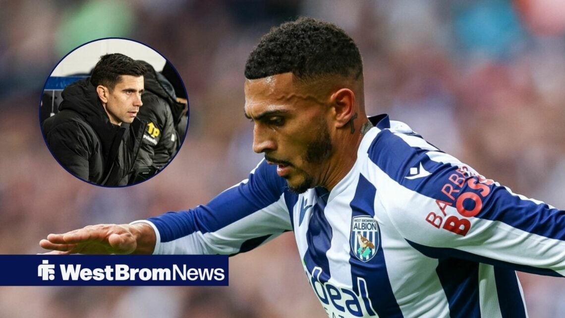 West Brom star Karlan Grant and Eric Ramsay.