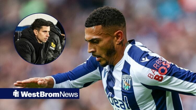 West Brom star Karlan Grant and Eric Ramsay.