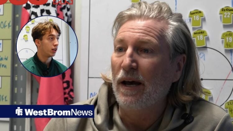 Forest Green Rovers boss Robbie Savage, West Brom loanee Harry Whitwell in inset.