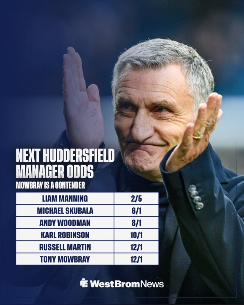 Tony Mowbray's chances of getting the Huddersfield job