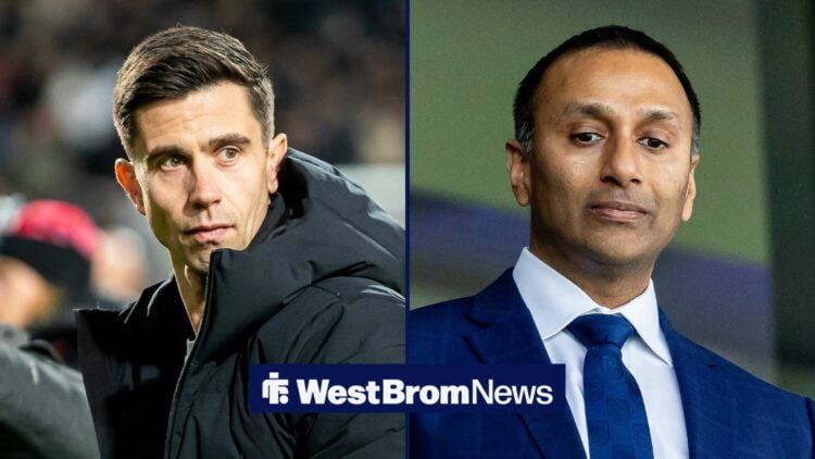 West Brom manager Eric Ramsay and Shilen Patel side by side