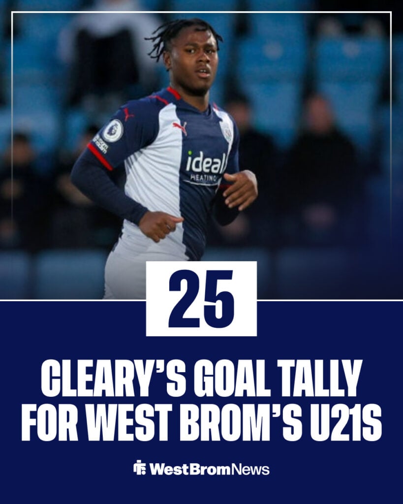 Reyes Cleary goal tally at West Brom's youth level.