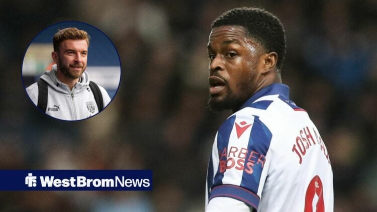 Josh Maja alongside a circle inset of Josh Maja.