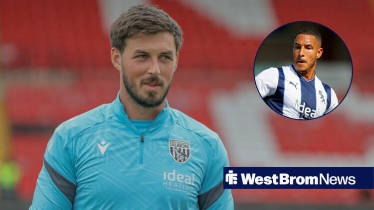 Joe Wildsmith looks towards circular inset of Jake Livermore