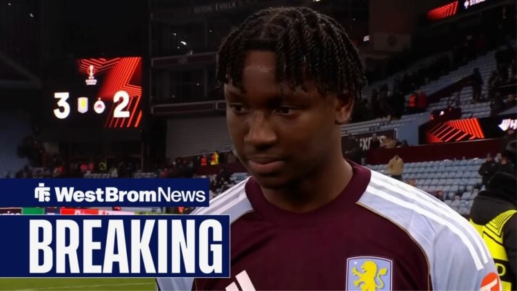 Jamaldeen Jimoh-Aloba in an Aston Villa shirt at Villa Park