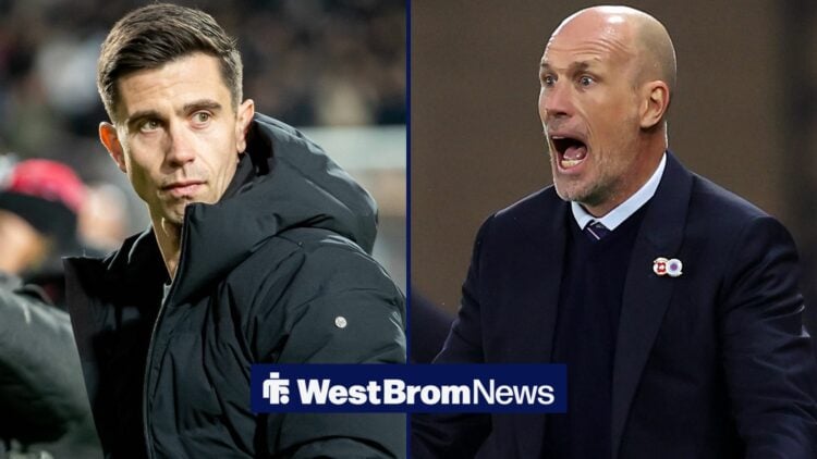West Brom head coach Eric Ramsay and Norwich manager Philippe Clement