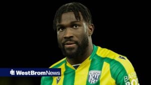 West Brom star Daryl Dike in action.