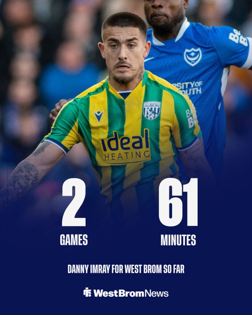 Danny Imray minutes for West Brom so far.