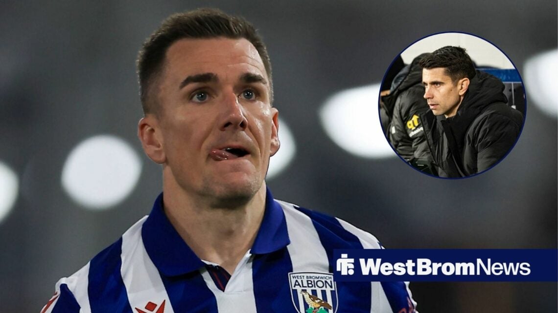 West Brom star Jed Wallace looking confused, Eric Ramsay during West Brom's clash with Middlesbrough.