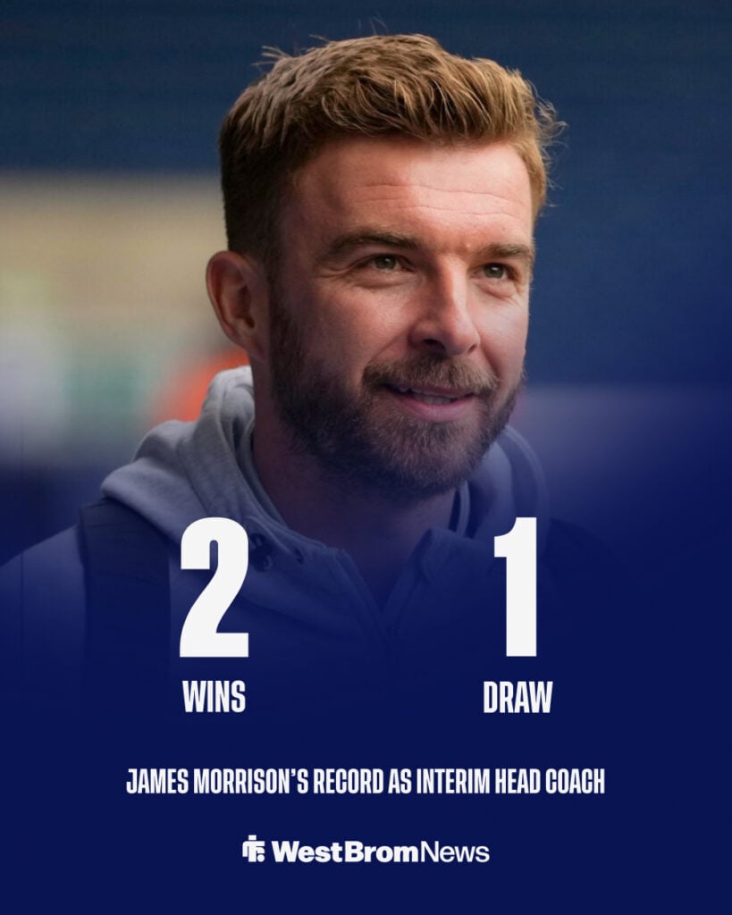 James Morrison record as West Brom caretaker