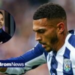 West Brom ace Karlan Grant in action, owner Shilen Patel in inset.