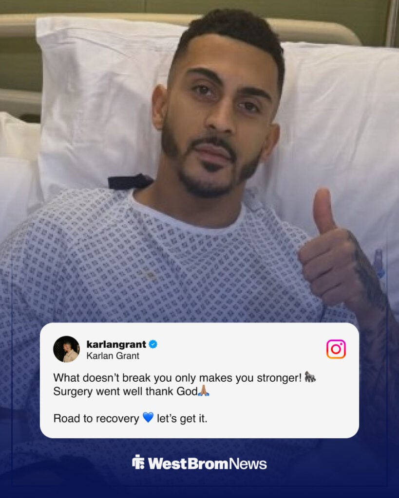 Karlan Grant's Instagram message.